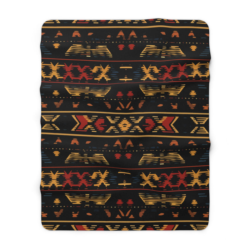 Abstract Tribal Treasures Sherpa Blanket