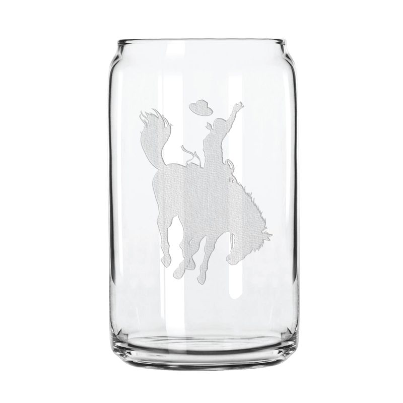 Bucking Bronco 16 oz. Can Glass Sets