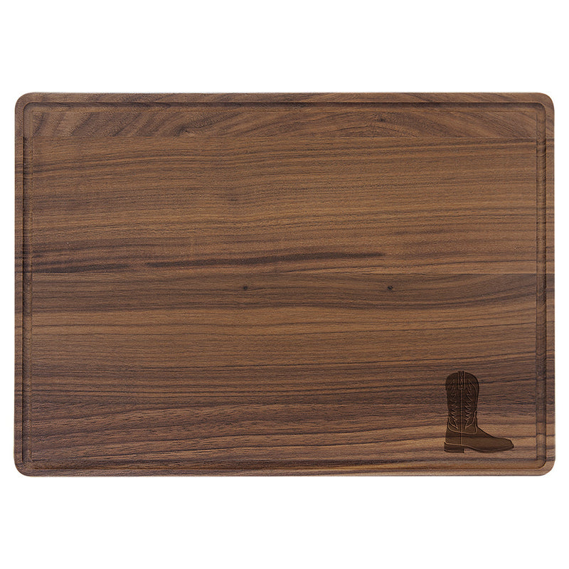 Walnut Cowboy Boot Cutting Board