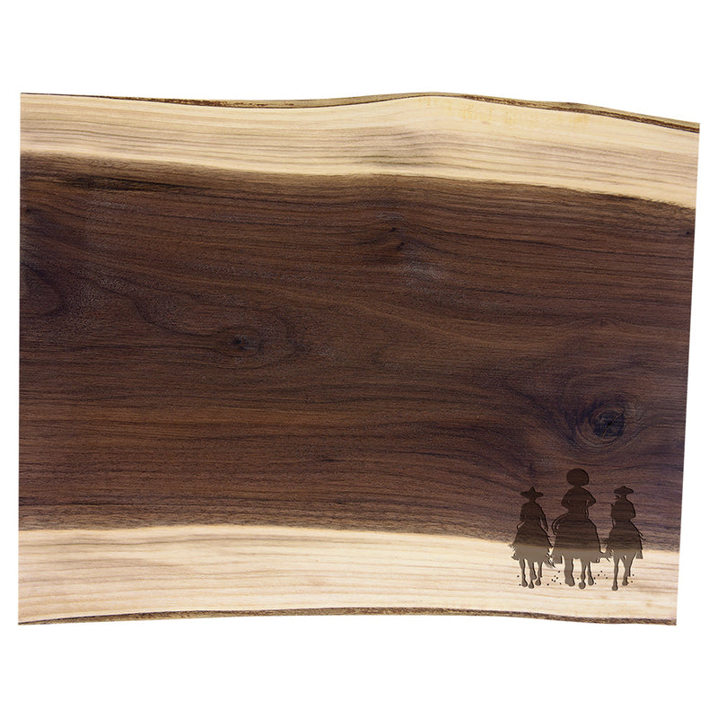 Black Walnut Three Amigos Cutting Board