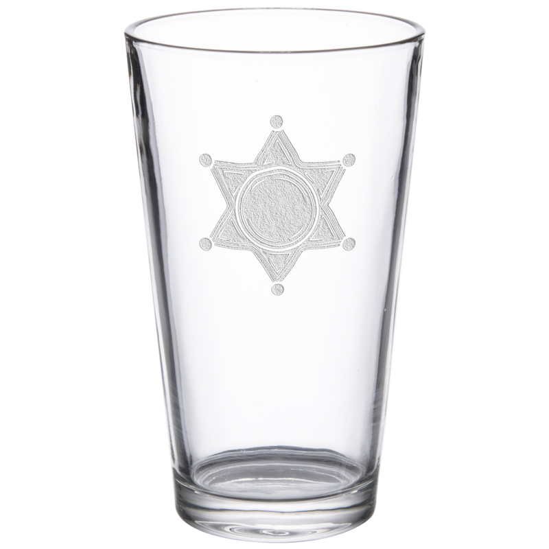 Western Star 16 oz. Etched Beverage Glass Sets