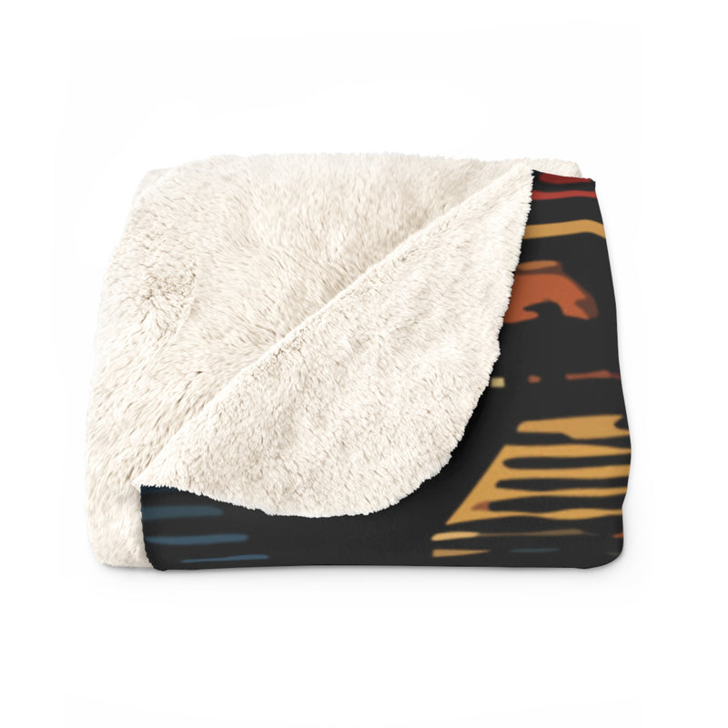 Abstract Tribal Treasures Sherpa Blanket