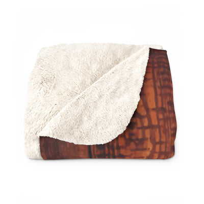 Western Wood Sherpa Blanket