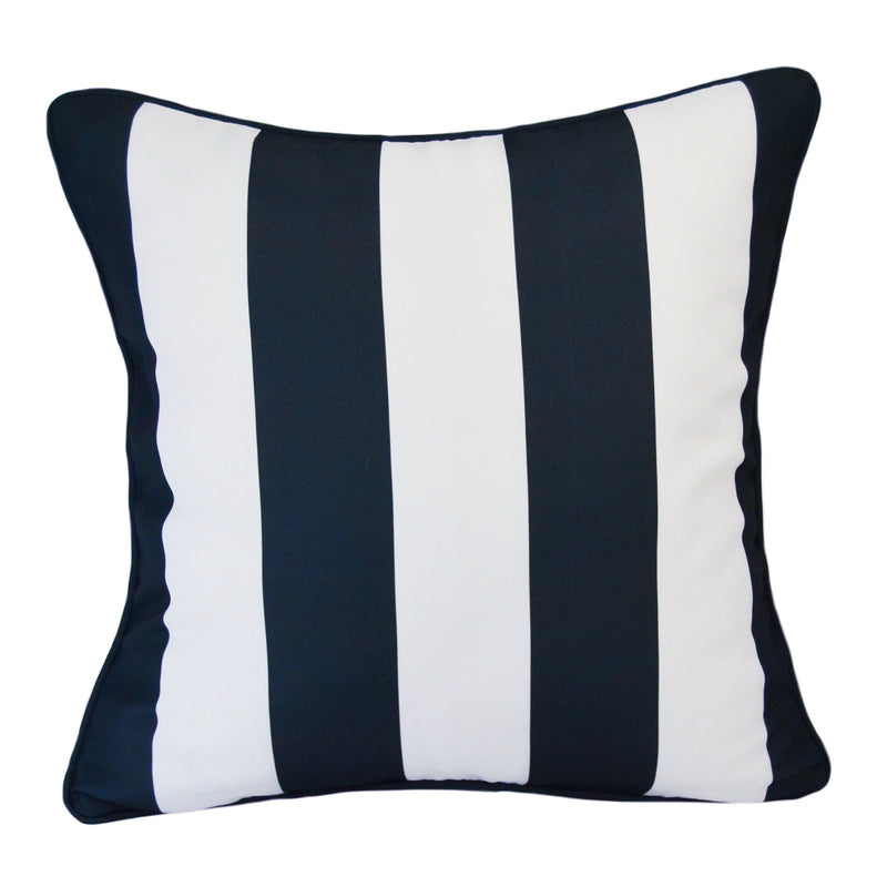 Watercolor Floral Stripe Pillow