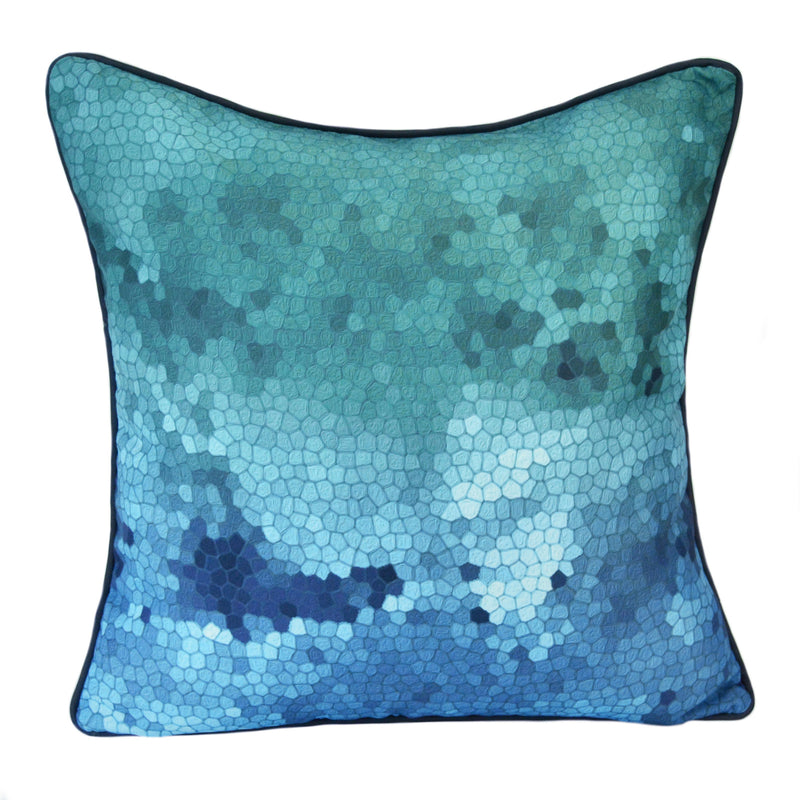 Watercolor Floral Mosaic Pillow