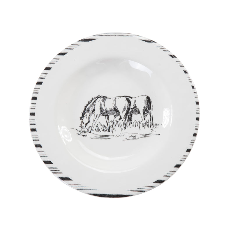 Ranch Sketches Melamine Salad Plate Set