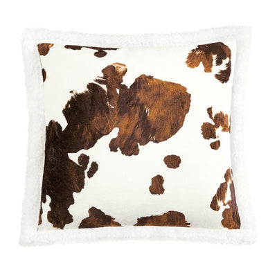 Jessie Cowhide Sherpa Pillow