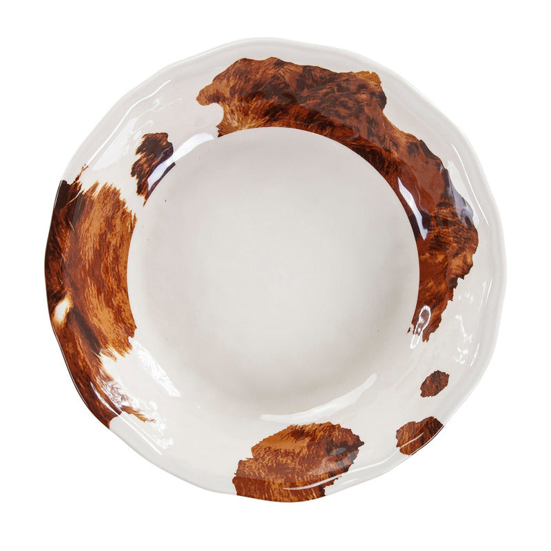 Jessie Cowhide Melamine Serving Bowl