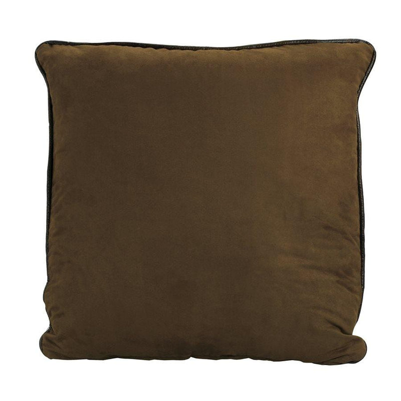 Faux Leather Brown Euro Pillow