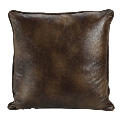 Faux Leather Brown Euro Pillow