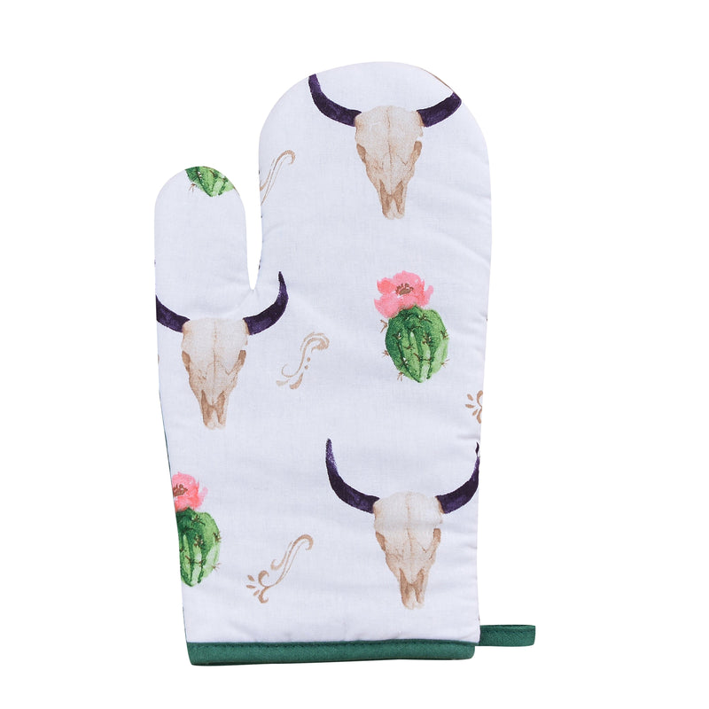 Skull & Cactus Oven Mitt