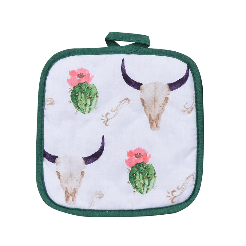 Skull & Cactus Pot Holder