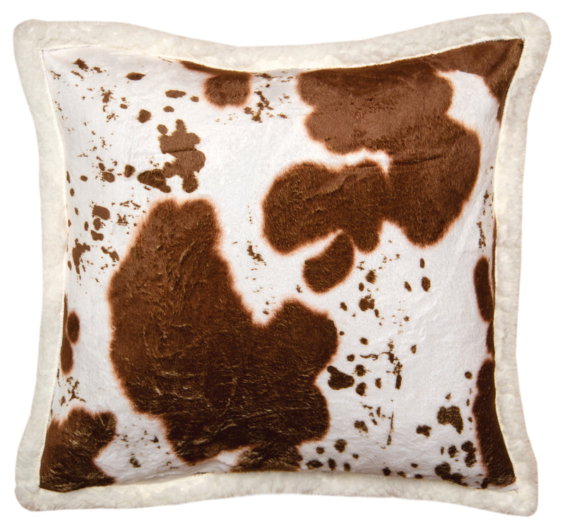 Cowhide Sherpa Pillow