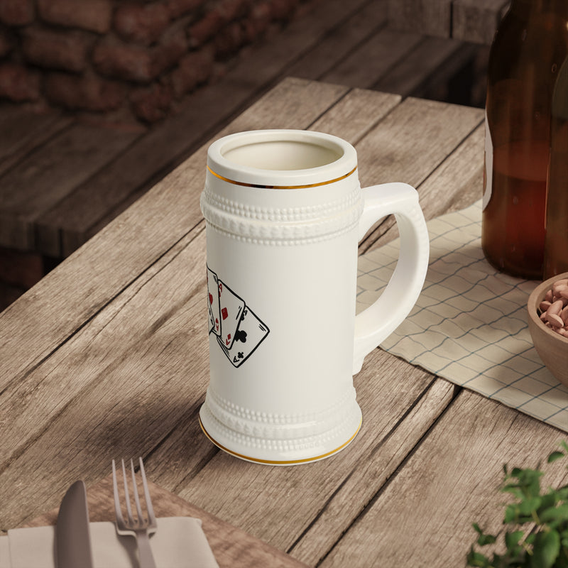 Lucky Aces Beer Stein Mug