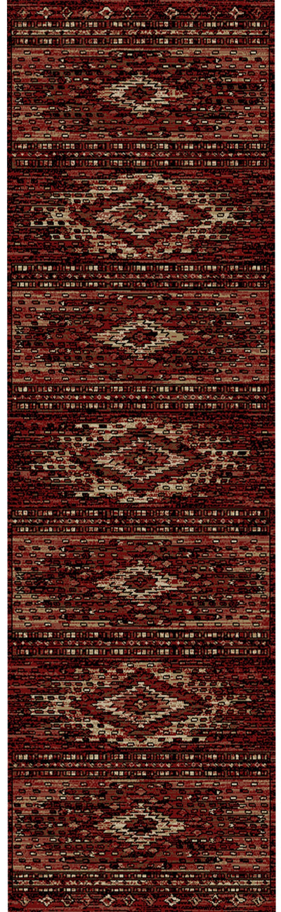 Southwestern Diamond Red Area Rug