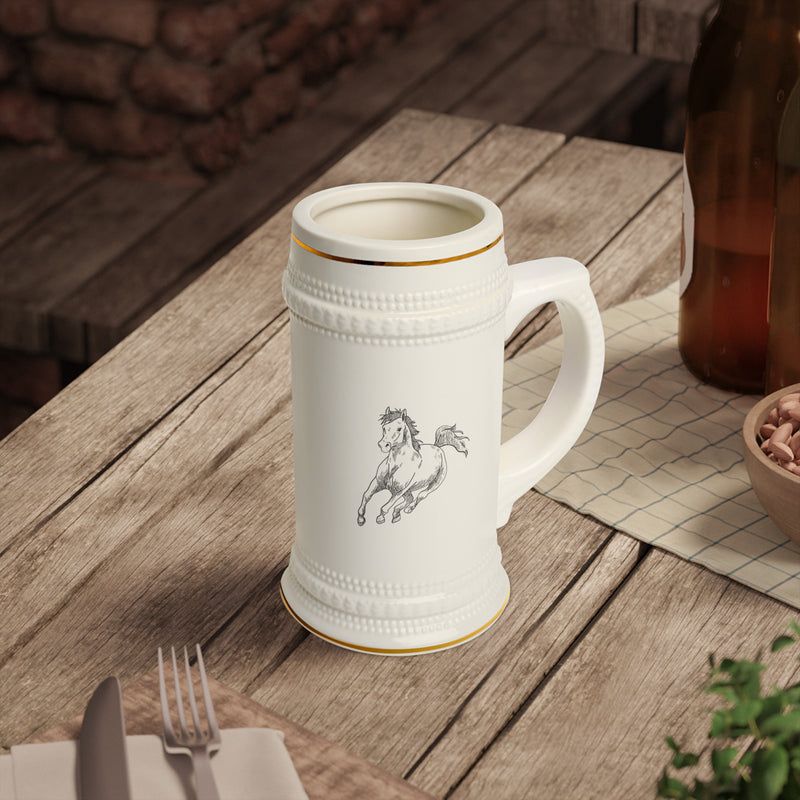 Horse Beer Stein Mug