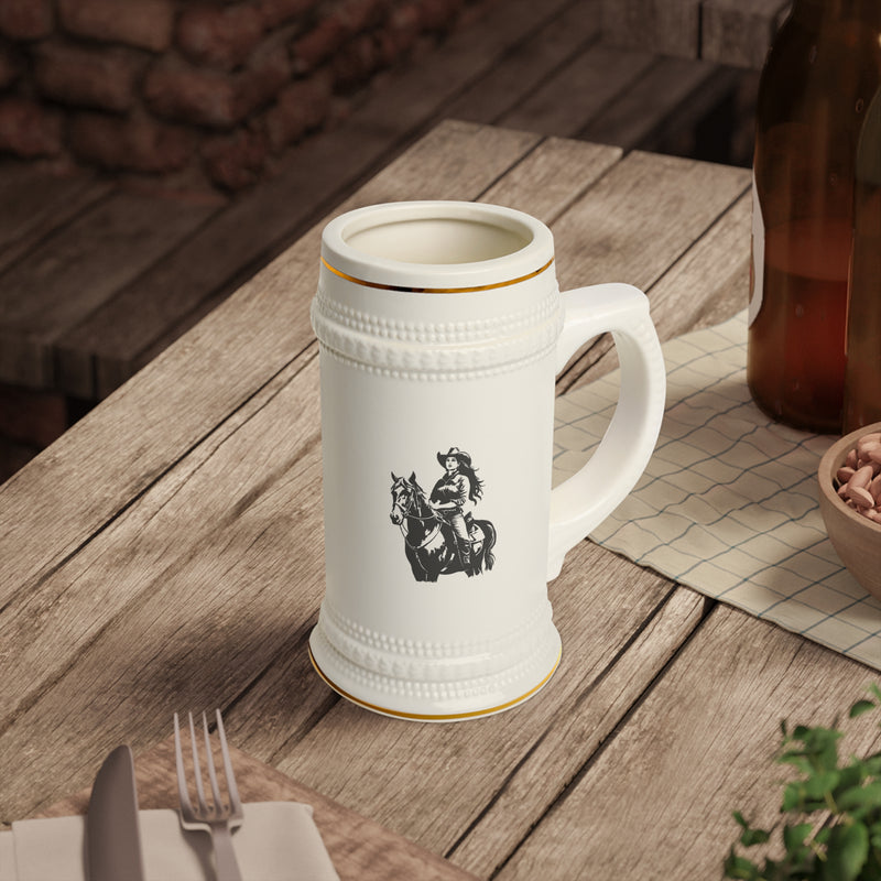 Cowgirl Beer Stein Mug