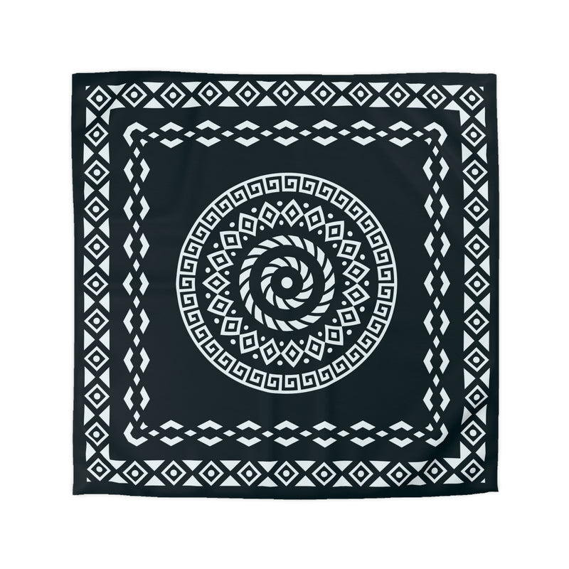 Black Bandana Microfiber Duvet Cover