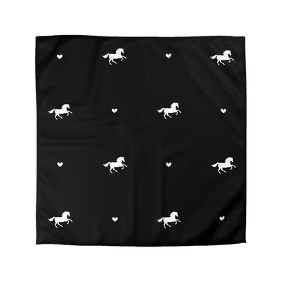 Black Colt Microfiber Duvet Cover