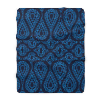 Blue Bandana Sherpa Blanket