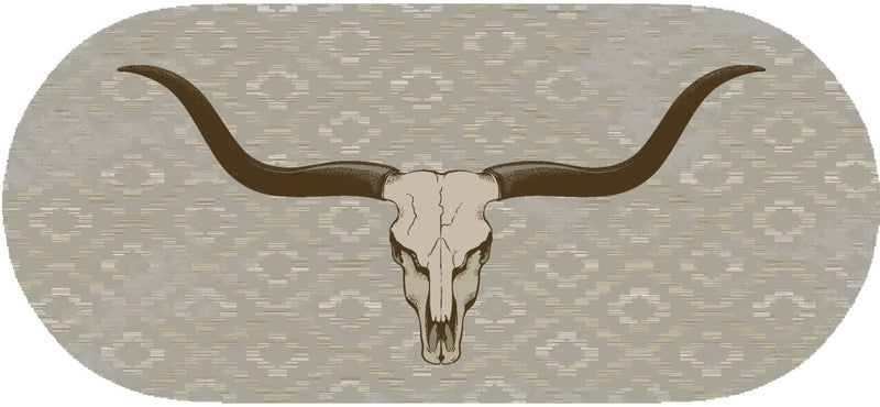 Gray Longhorn Accent Rug