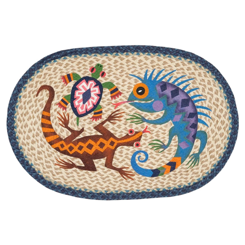 Southwest Dwellers Oval Patch Rug