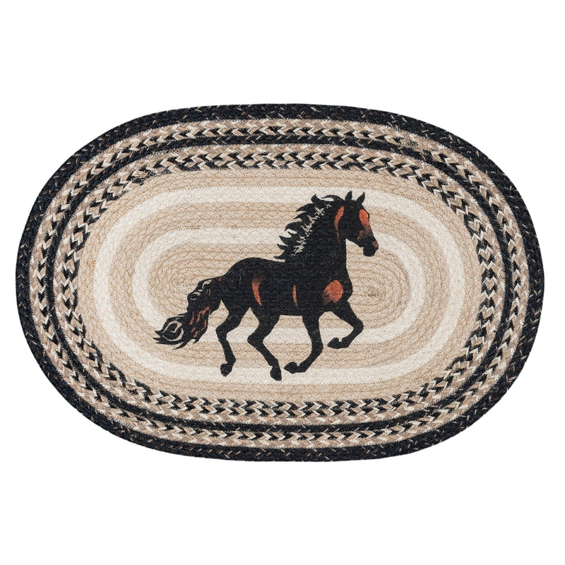 Stallion Gallop Oval Patch Rug