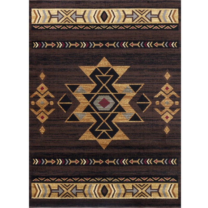 Tempe Brown Geo Area Rug