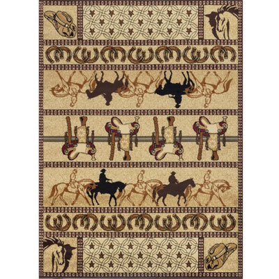 Western Match Stripe Area Rug