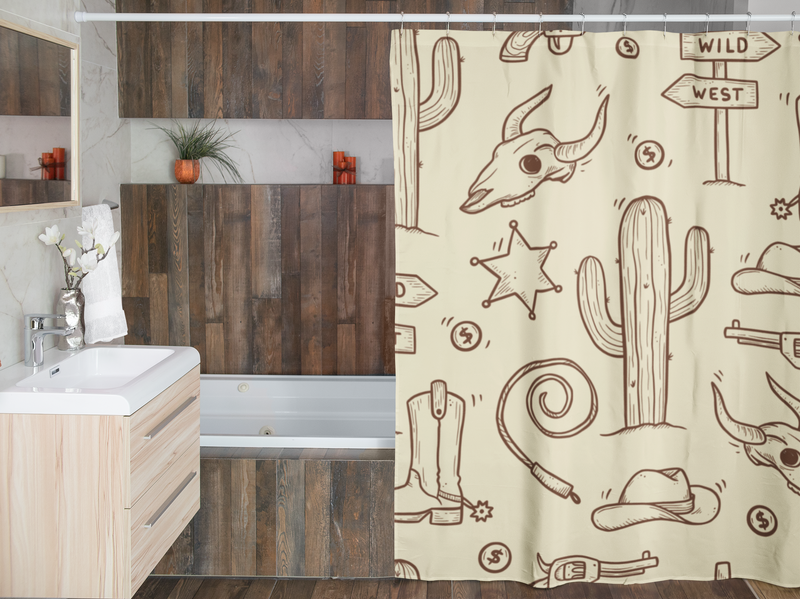 Rustic Wrangler Shower Curtain