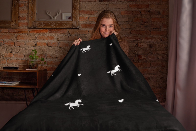 Black Colt Sherpa Blanket