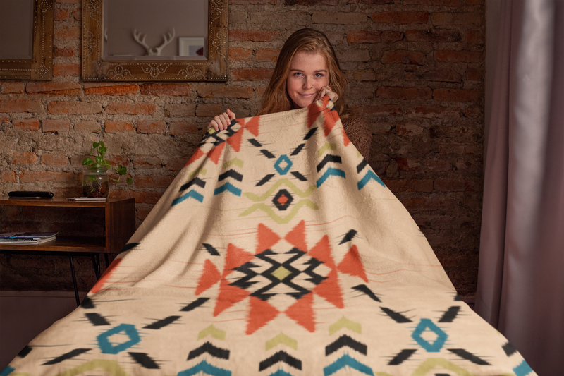 Southwest Folklore Sherpa Blanket