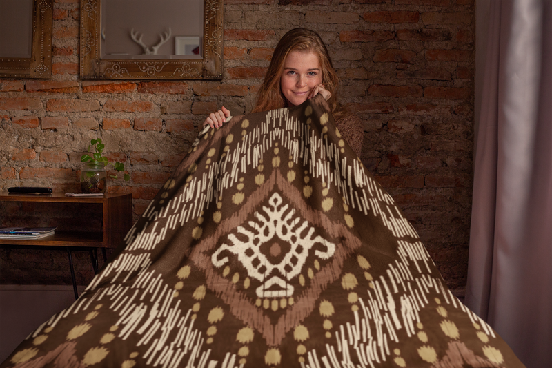 Brown Spirit Sherpa Blanket