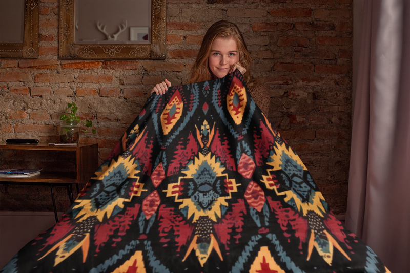 Tribal Harmony Sherpa Blanket