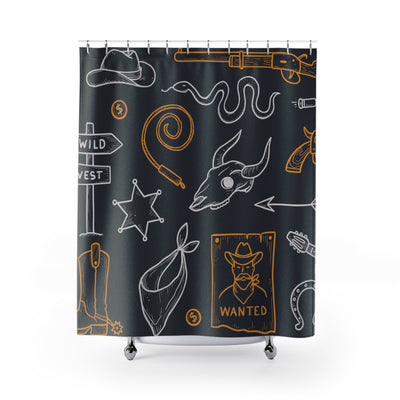 Western Sketches Shower Curtain