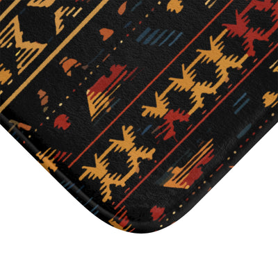 Abstract Tribal Treasures Bath Mat