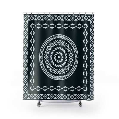 Black Bandana Shower Curtain