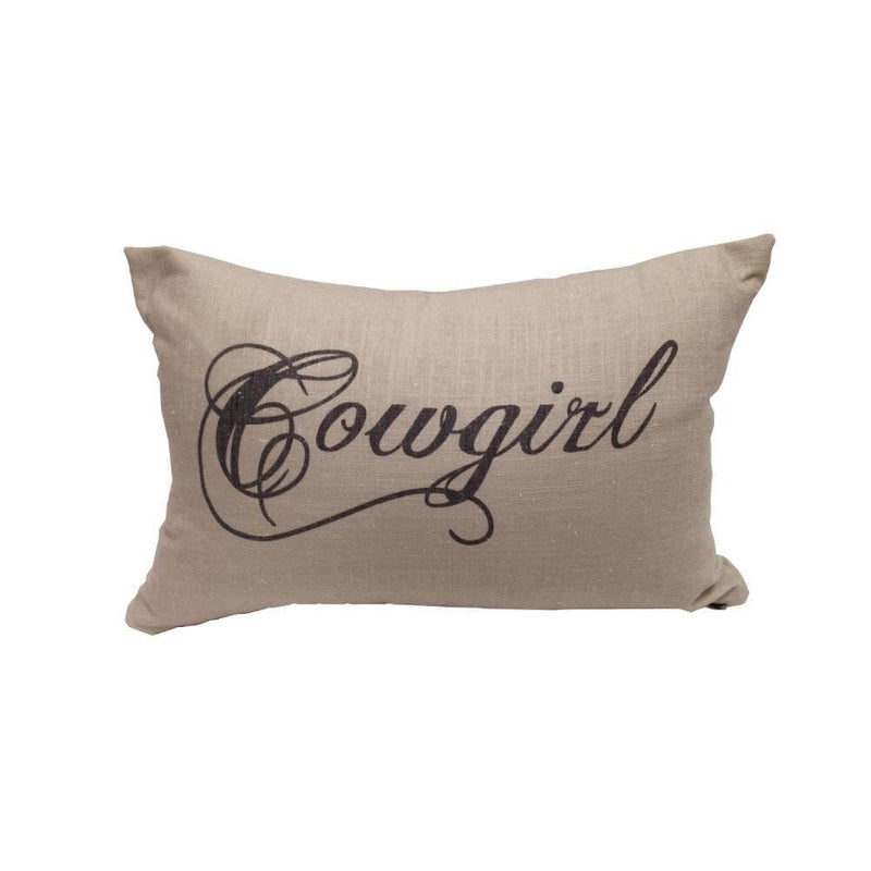 Linen Cowgirl Lumbar Pillow