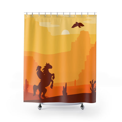 Watercolor Cowboy Shower Curtain