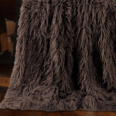 Chocolate Mongolian Fur Throw (7689292415208)