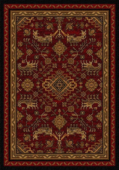 Cross Canyon Red Area Rug (7694488895720)