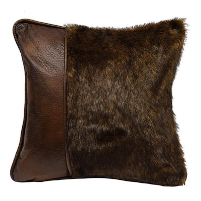 Durango Leather & Fur Pillow (7689302049000)