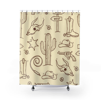 Rustic Wrangler Shower Curtain