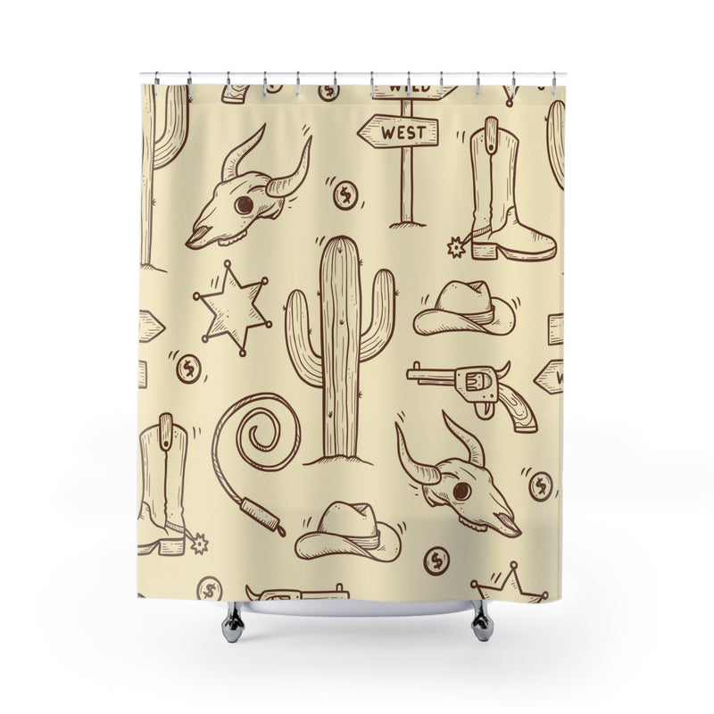 Rustic Wrangler Shower Curtain