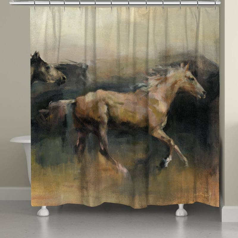 Horse Mirage Shower Curtain (7689316565224)