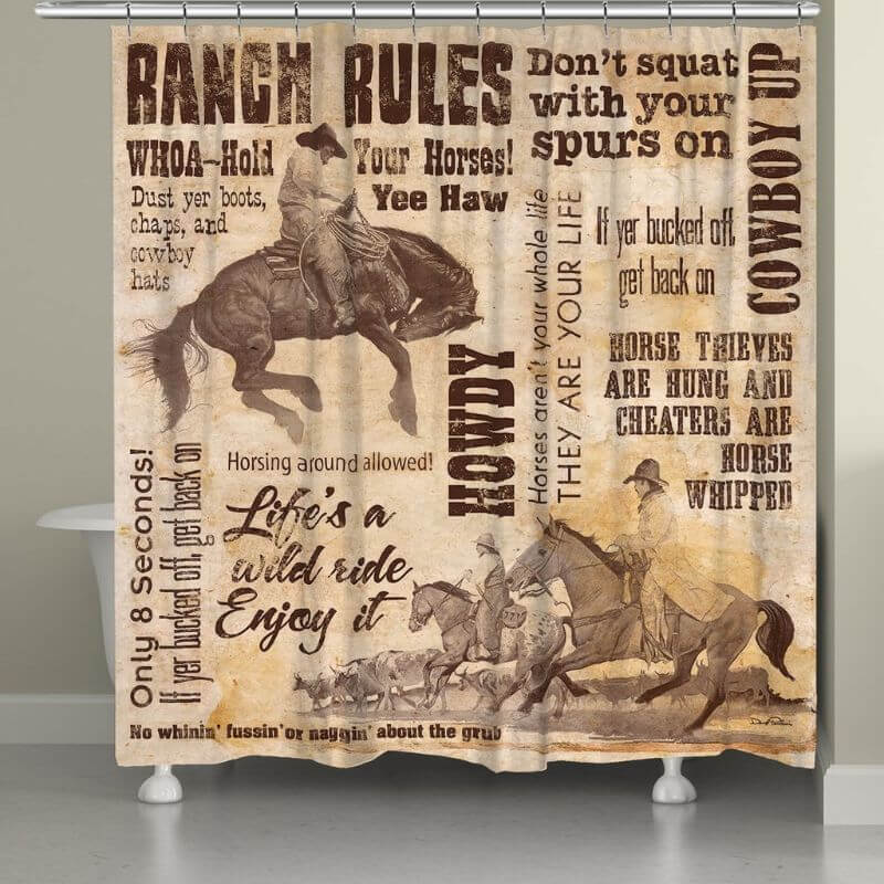 Rodeo Wrangler Shower Curtain (7689352052968)