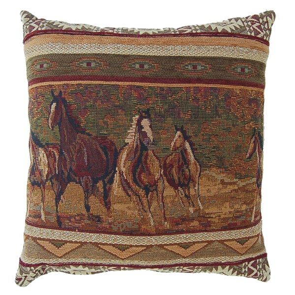 Running Horses Western Pillow (7689352642792)