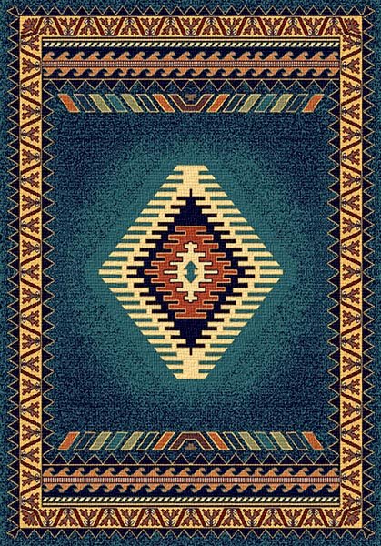 Saguaro Blue Area Rug (7694650147048)