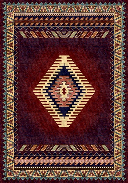 Saguaro Burgundy Area Rug (7694650343656)