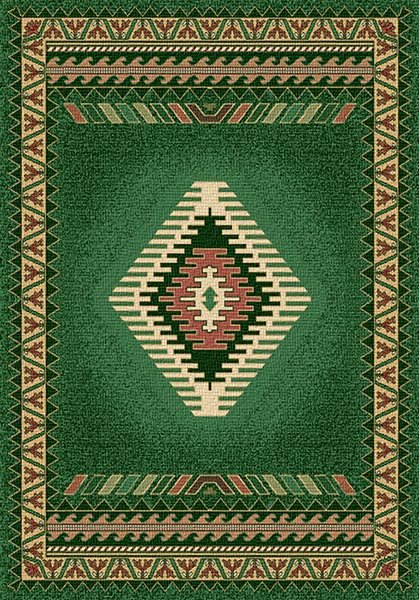 Saguaro Green Area Rug (7694650605800)